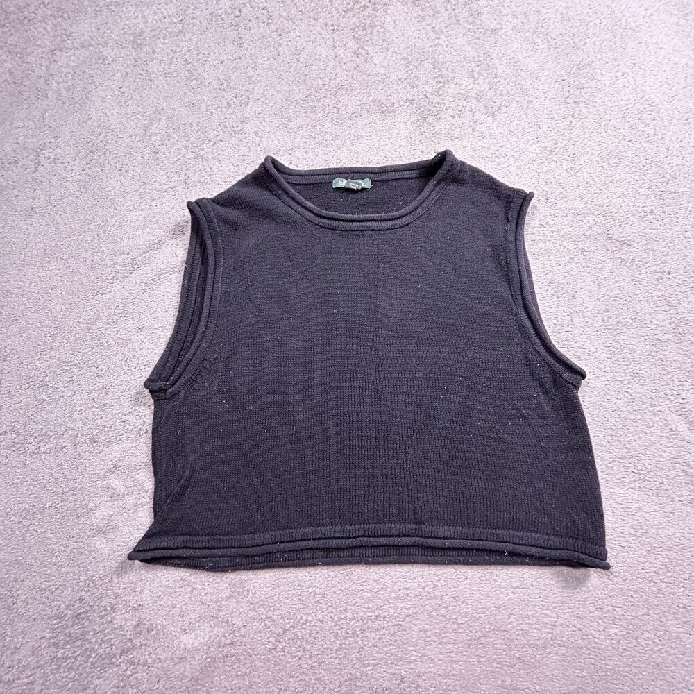 Wild Fable Tank Top Womens Small Black Knit Cropped Sleeveless